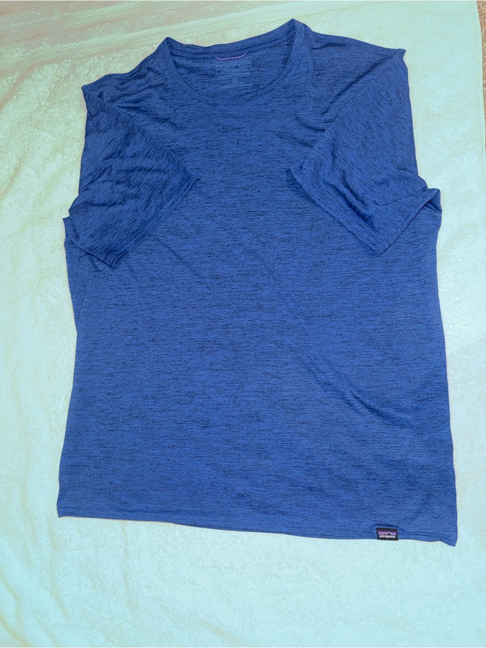 Patagonia Heathered Blue Short Sleeve Crew Tee - Picture 4 of 6